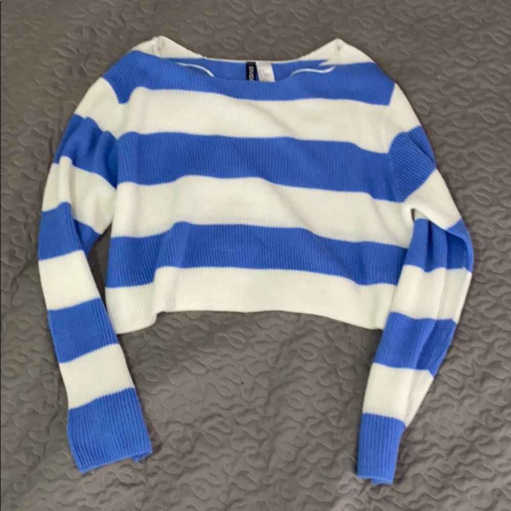 H&M Striped cropped sweater